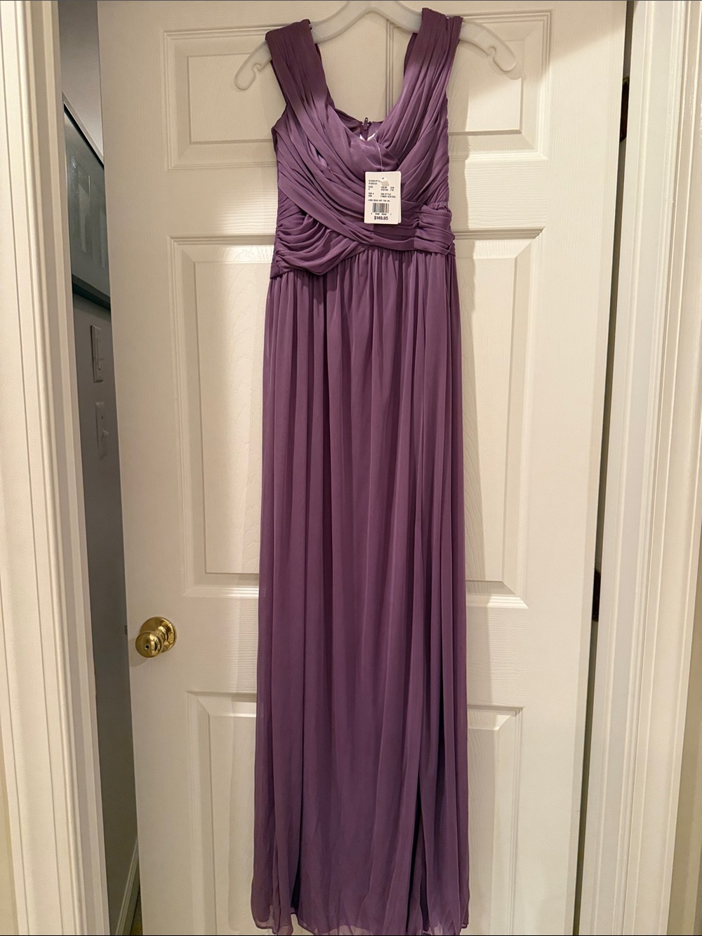 David's Bridal Lavender Purple Chiffon Bridesmaid Gown